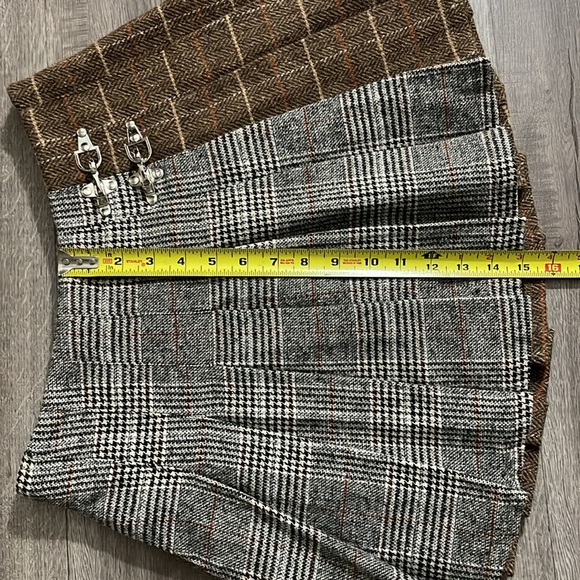 Avec Les Filles Mixed Plaid Pleated Mini Skirt - Picture 9 of 10